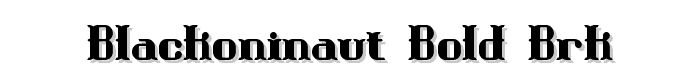 Blackoninaut Bold BRK font